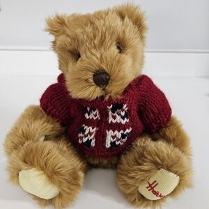 Harrods Knightsbridge Union Jack Red Sweater Plush Teddy Bear London England